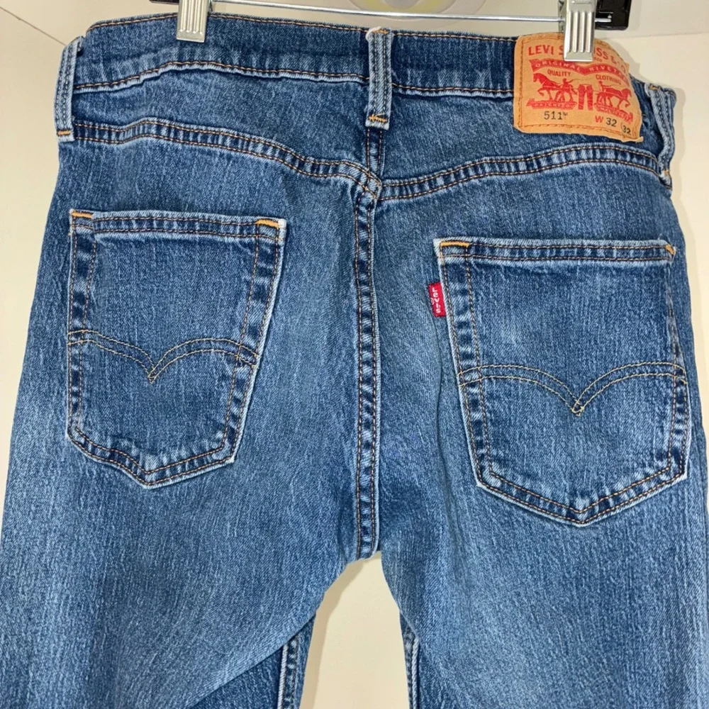 Levi Strauss & Co 511 Mens Jeans W32 L32 Slim Fit Blue‎ Denim